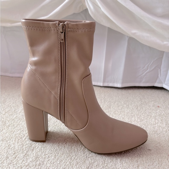 London Rag Tan Faux Leather Heeled Bootie - Picture 3 of 4